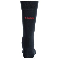 HUGO Unisex Socken, 3er Pack - RS Uni, Kurzsocken, Logo, einfarbig Dunkelblau/Grün/Rot 43-46