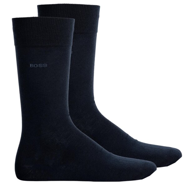 BOSS Herren Socken, 2er Pack - 2P RS Uni CC, Kurzsocken, Combed Cotton Marine 43-46