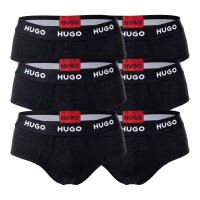 HUGO Herren Slips, 6er Pack - Hip Briefs, Logo, Cotton Stretch