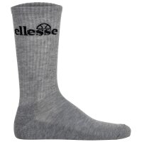 ellesse Unisex Sport-Socken, 7 Paar - Trego Sport Sock, Crew Socks, Tennis, Ripp-Bündchen, Logo Schwarz/Weiß/Blau/Grau 43-46,5