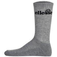 ellesse Unisex Sport-Socken, 7 Paar - Trego Sport Sock, Crew Socks, Tennis, Ripp-Bündchen, Logo Schwarz/Weiß/Blau/Grau 43-46,5