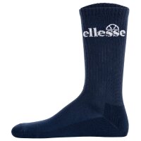 ellesse Unisex Sport Socks, 7 Pair - Trego Sport Sock, Crew Socks, Tennis, Ribbed Cuff, Logo Black/White/Blue/Grey 43-46,5 (UK 9-11.5)