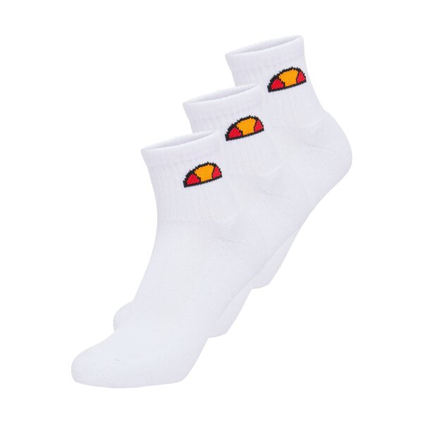 ellesse Unisex Quarter Socks, 3 Pair - Tallo, Ankle Socks, Logo White 47-49 (UK 12-14)