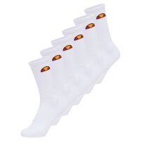 ellesse Unisex Socken, 6 Paar - Tamuna, Crew Socken, Logo Weiß 37-42,5