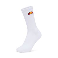 ellesse Unisex Socken, 6 Paar - Tamuna, Crew Socken, Logo Weiß 37-42,5