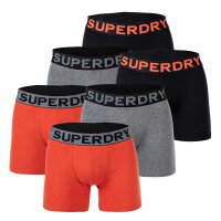 Superdry Herren Boxershorts, 6er Pack - BOXER SIX PACK, Logobund, Organic Cotton