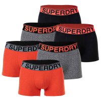 Superdry Herren Boxershorts, 6er Pack - TRUNK SIX PACK, Logobund, Organic Cotton