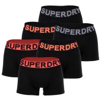 Superdry Herren Boxershorts, 6er Pack - TRUNK SIX PACK, Logobund, Organic Cotton