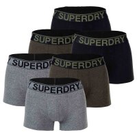 Superdry Mens Boxer Shorts, 6-pack - TRUNK SIX PACK, Logo Waistband, Organic Cotton