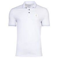 A|X ARMANI EXCHANGE Herren Poloshirt - T-Shirt, einfarbig, Baumwolle Weiß S
