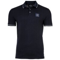 A|X ARMANI EXCHANGE mens polo shirt - T-shirt, single-coloured, cotton Navy S (Small)