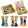 United Oddsocks Kids Socks, 6 Individual Socks - Gift Box, Motif Socks Captain Oddsocks 27-30 (UK 9-12)