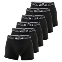 MUSTANG Herren Retroshorts 6er Pack, Boxershorts, Pants, True Denim Schwarz L (Gr. Large)