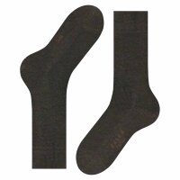 FALKE Mens socks - Family SO, all-rounder socks, plain, cotton blend dark brown 47-50