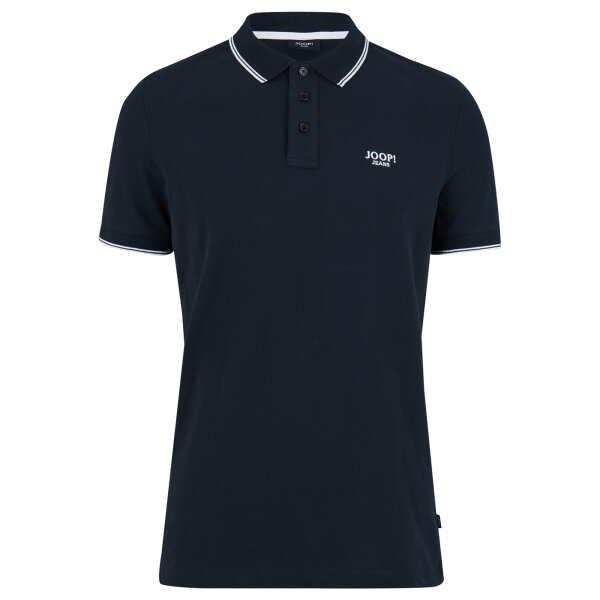 JOOP! JEANS Herren Poloshirt - Agnello, Pique, Stretch Cotton, Logo, Kontraststreifen Dunkelblau S