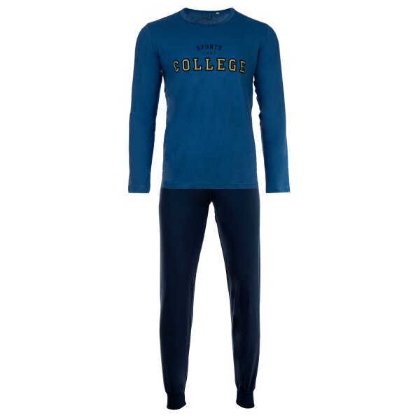 Sanetta boys pyjama set 2-piece - long, cuffs, pyjamas, children, teens, cotton Blue 140