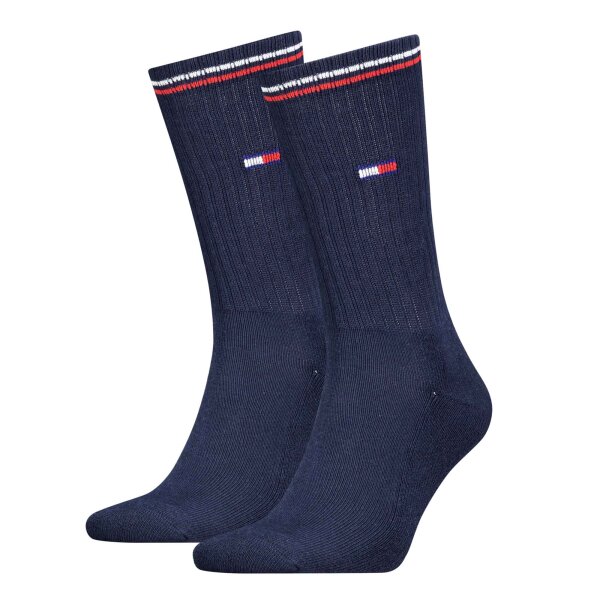 TOMMY HILFIGER Men Sports Socks, 2-pack - Iconic Sock, Tennis Socks Blue 39-42