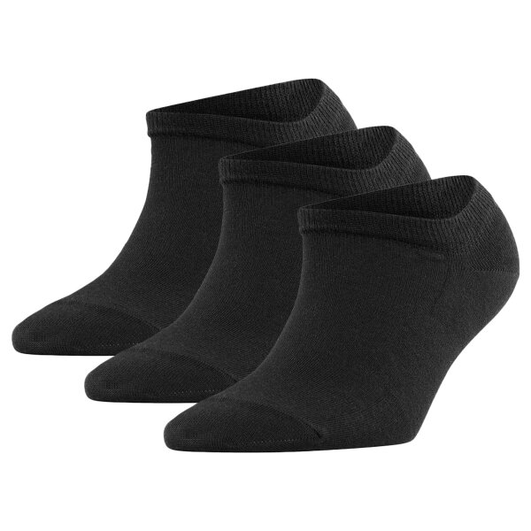 FALKE Damen Sneakersocken 3er Pack - Active Breeze, einfarbig, Lyocell-Faser Schwarz 35-38