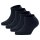 FALKE Damen Socken, 4er Pack - Happy, Sneakersocken, einfarbig Schwarzblau 39-42