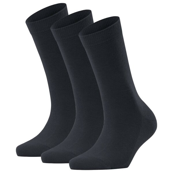 FALKE Womens Socks - Family SO, short Socks, single Colour  Navy 35-38 (UK 2.5-5)