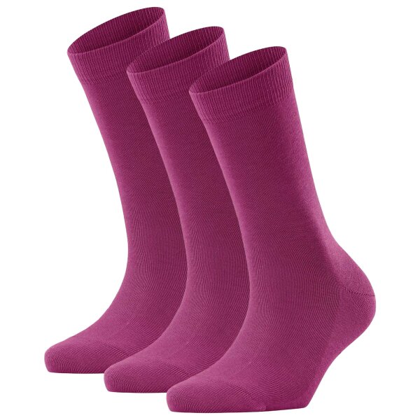 FALKE Womens Socks - Family SO, short Socks, single Colour  Purple 39-42 (UK 6-8)