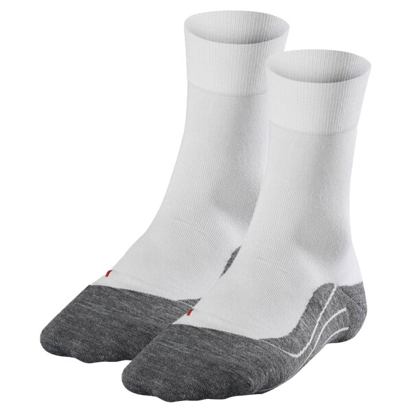 FALKE Herren Ergonomic Fitness Lauf Socken, Sport System 2er Pack - RU4 Sportsocken Weiß/Grau (2020) 42-43 (8-9 UK)