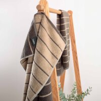 CAWÖ Handtuch - C Balance, 50x100 cm, Walkfrottier, Baumwolle, Streifen Sand