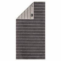 CAWÖ Towel - C Balance, 50x100 cm, terry towelling, cotton, stripes Anthracite