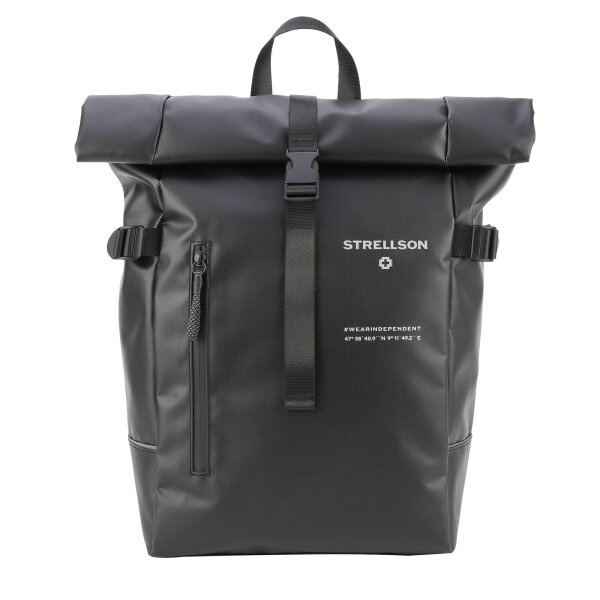 Strellson mens backpack - Stockwell 2.0 Eddie Backpack mvf, 42x27x16cm (HxWxD) Black