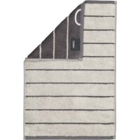 CAWÖ Gästetuch - C Balance, 30x50 cm, Walkfrottier, Baumwolle, Streifen Platin