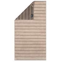 CAWÖ Towel - C Balance, 50x100 cm, terry towelling, cotton, stripes Sand