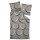 Janine Bed Linen 2 Pieces - J.D., Maco Satin, mercerized Cotton, Silk Finish, graphic Pattern Taupe/Brown 155x220cm