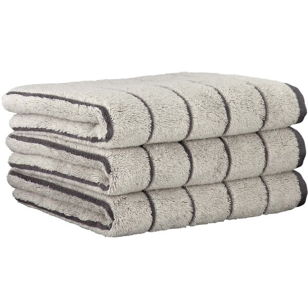 CAWÖ Towel - C Balance, 50x100 cm, terry towelling, cotton, stripes Platinum