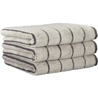 CAWÖ Towel - C Balance, 50x100 cm, terry towelling, cotton, stripes Platinum