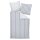 Janine bed linen 2-piece - Modern Classics, maco-satin, mercerised cotton, reversible, stripes White/Platinum 135x200cm