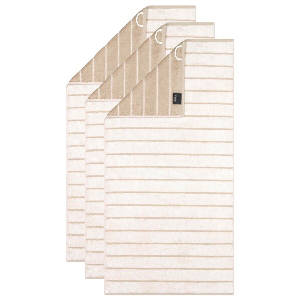 CAWÖ Towel, 3-pack - C Balance, 50x100 cm, terry towelling, cotton, stripes