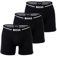 BOSS Herren Boxershorts, 3er Pack - 3P Bold, Boxer Briefs, Cotton Stretch, Logo Schwarz 2XL