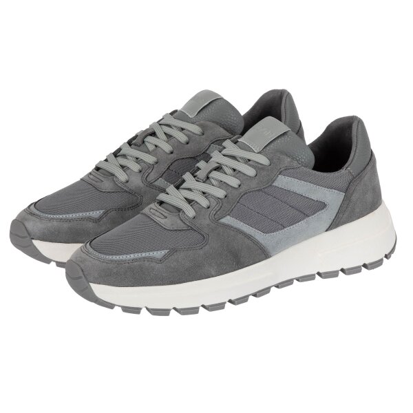 JOOP! Herren Sneaker - Misto New Hannis Sneaker xd6, Turnschuh, Leder, Schnürung, Logo Dunkelgrau EUR 42