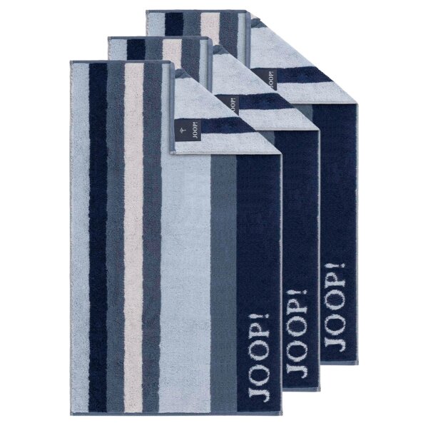 JOOP! guest towel, pack of 3 - Vibe, 30x50 cm, terry towelling, cotton, stripes
