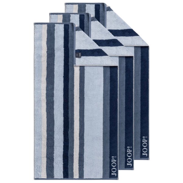 JOOP! towel, pack of 3 - Vibe, 50x100 cm, terry towelling, cotton, stripes