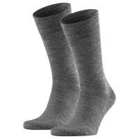 FALKE mens socks 2 pack - Sensitiv Berlin, short stocking, comfort waistband, plain