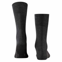 FALKE Herren Socken 2er Pack - Tiago, Strümpfe, Baumwolle, Logo, lang, einfarbig Dunkelgrau 43-44