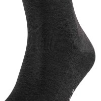 FALKE Herren Socken 2er Pack - Tiago, Strümpfe, Baumwolle, Logo, lang, einfarbig Dunkelgrau 43-44