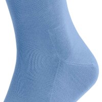 FALKE Mens Socks - Tiago, Socks, Cotton, Logo, long, solid color Light blue 41-42