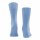 FALKE Herren Socken 2er Pack - Tiago, Strümpfe, Baumwolle, Logo, lang, einfarbig Hellblau 41-42