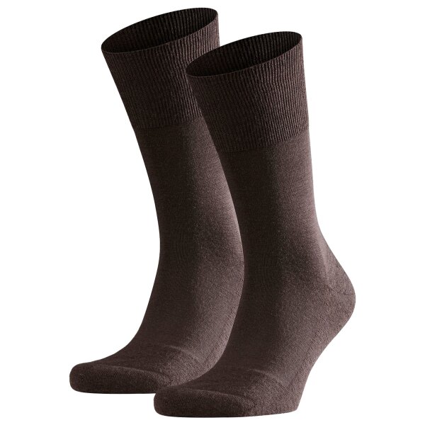 FALKE Men Socks - Airport Plus, short Socks, Casual and Business Socks, plain Colours Brown   45-46 (10-11 UK)