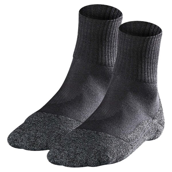 FALKE Herren Sportsocken 2er Pack - TK2 Short Cool, Trekking- und Wandersocken, unifarben Grau 39-41