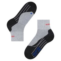 FALKE Men Sports Socks Pack of 2 - TK2 Short Cool, Trekking and Hiking Socks, unicoloured Light grey 39-41 (UK 6-6.5)