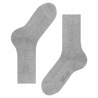 FALKE Mens Socks - Sensitive London, Stockings, Uni, Cotton mix Light Gray 5.5-8 UK