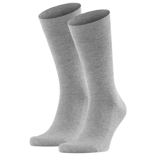 FALKE Mens Socks - Sensitive London, Stockings, Uni, Cotton mix Light Gray 11,5-14 UK